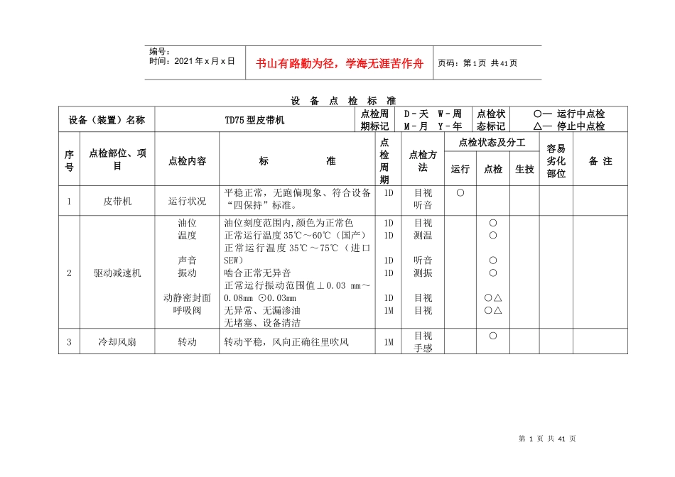 输煤设备点检标准_第1页