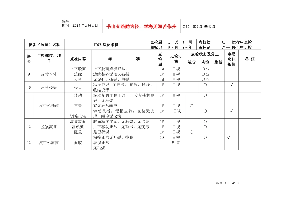 输煤设备点检标准_第3页