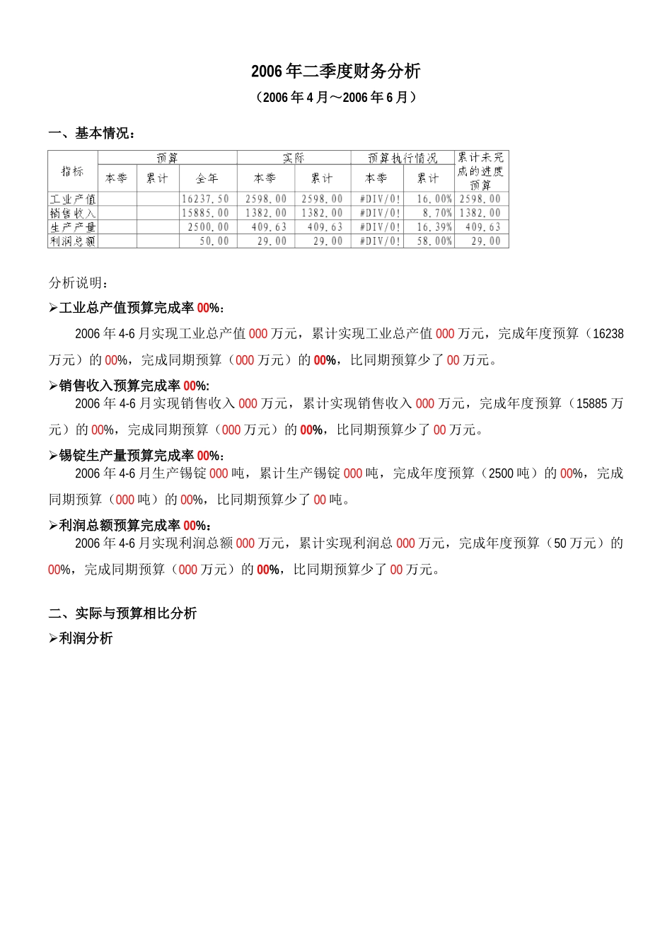 某年夏季度公司财务分析_第1页