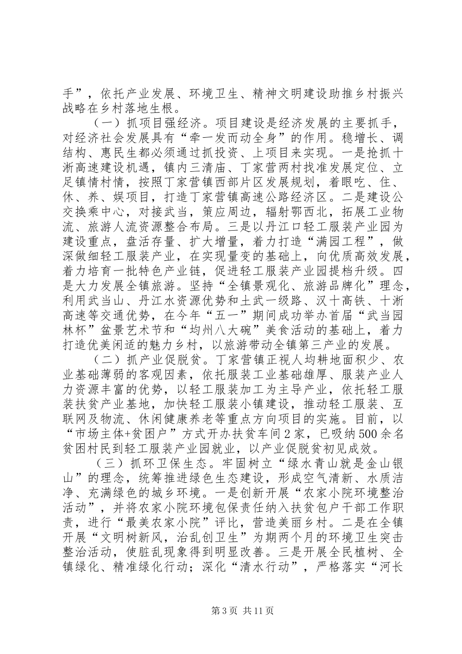 “乡村振兴之路”调研报告（三篇）_第3页