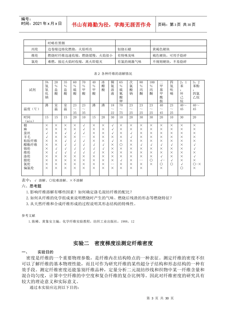 纺织纤维鉴别实验报告_第3页