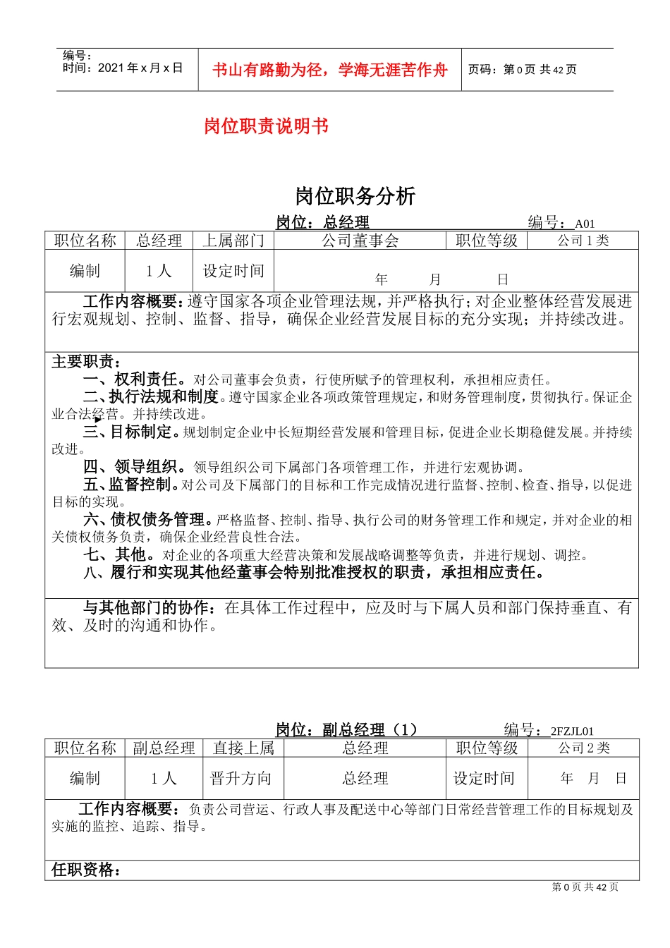 餐饮连锁公司组织结构和职责说明(DOC47页)_第1页