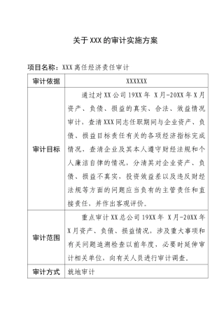 离任经济责任审计