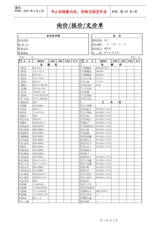 餐饮采购报价单4-水产类1