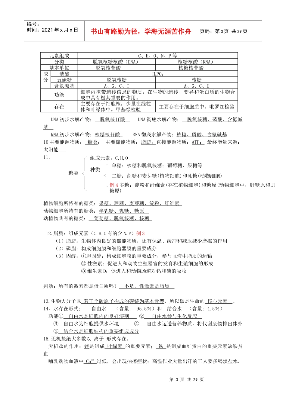 高中生物学业水平测试知识点总结_第3页