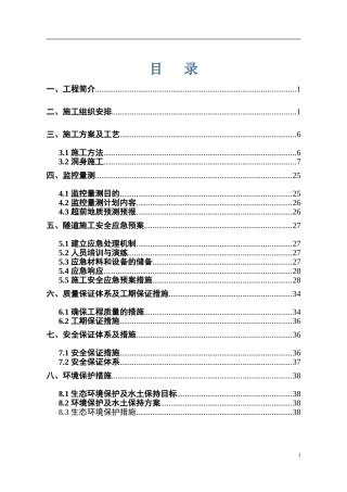 隧道洞身开挖专项施工方案(DOC41页)