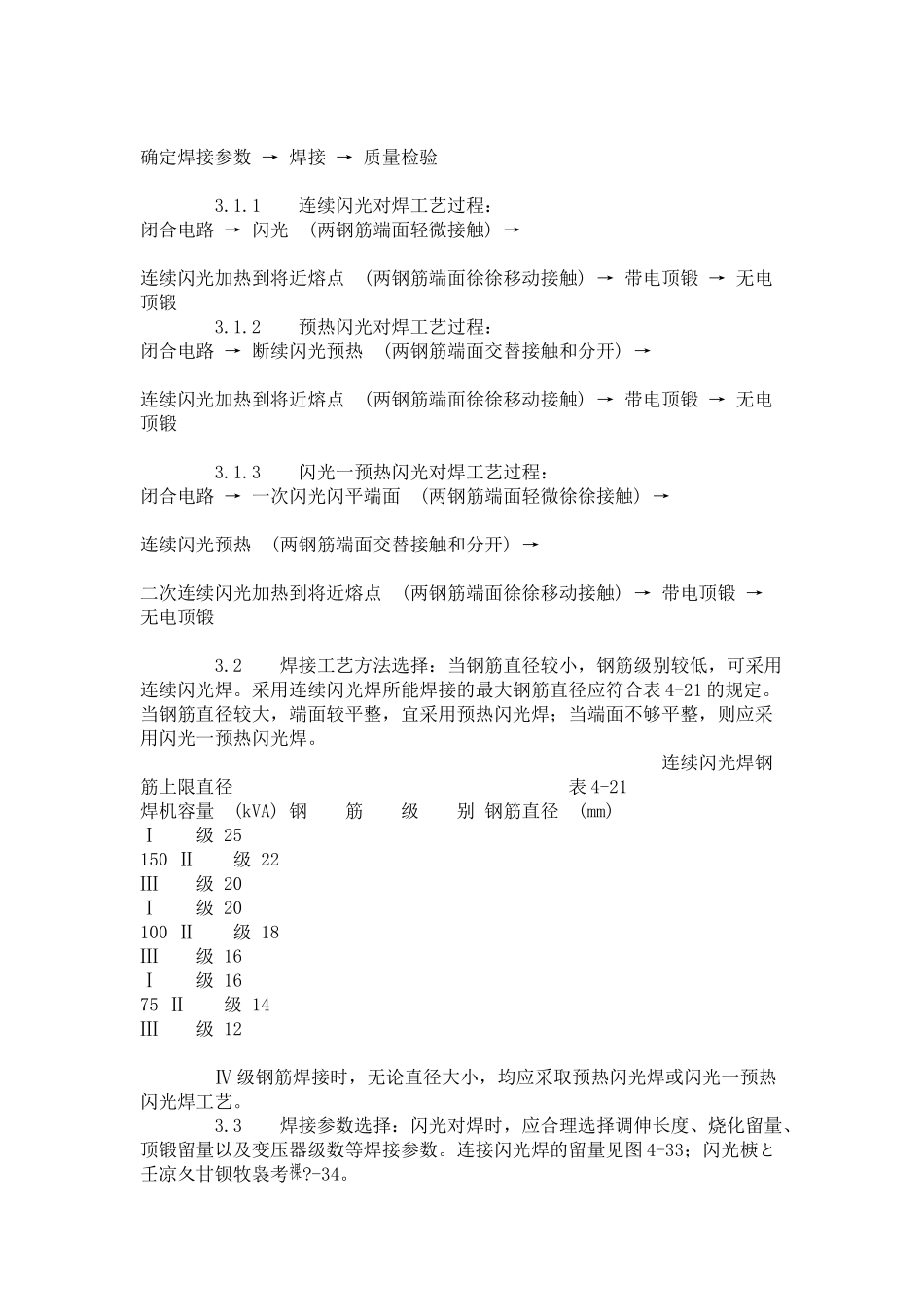 建筑分项工程施工工艺标准--钢筋闪光对焊工艺标准(414-1996)_第2页