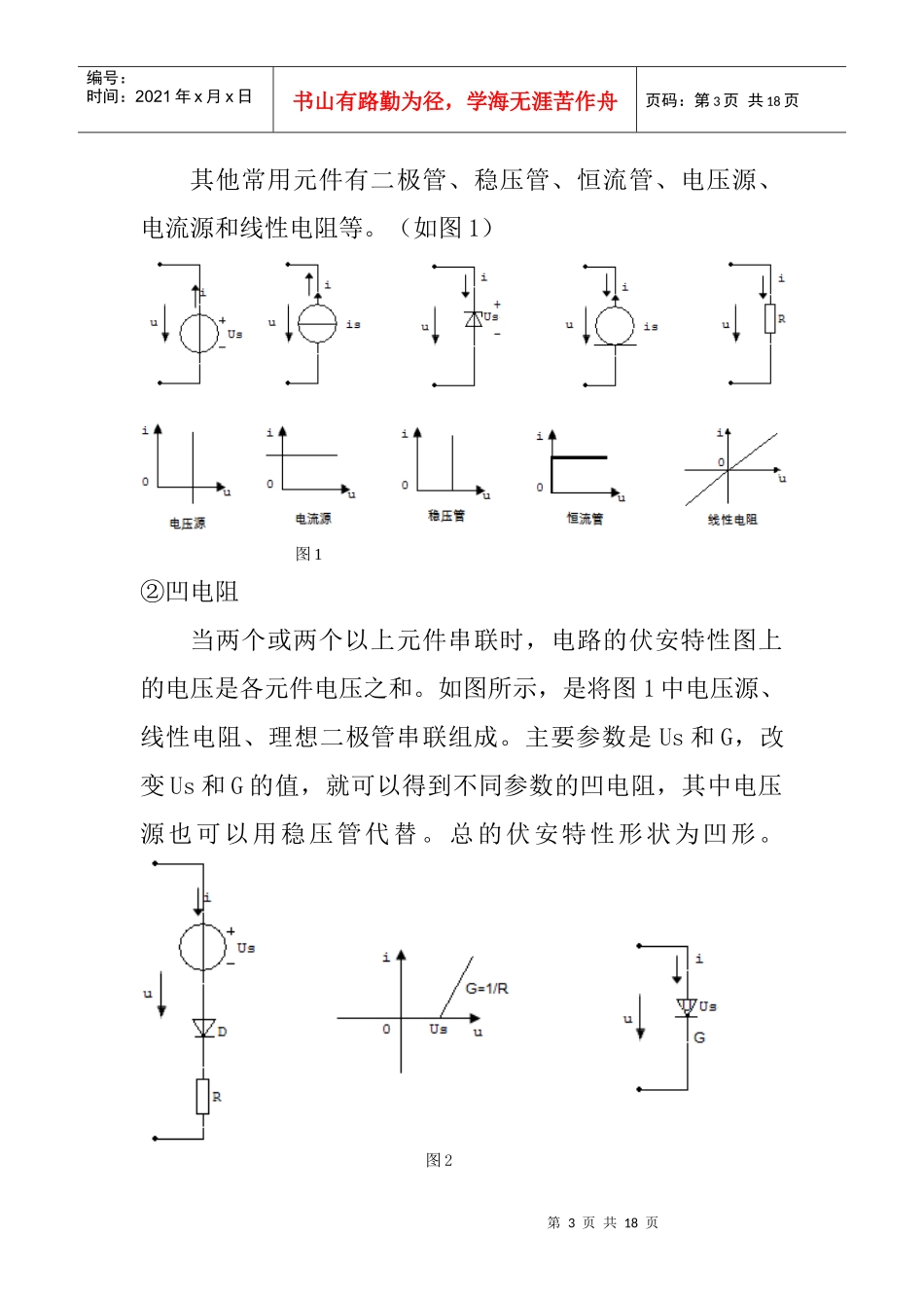 电工电子综合实验论文-EDA非线性电阻电路的研究实验报告_第3页