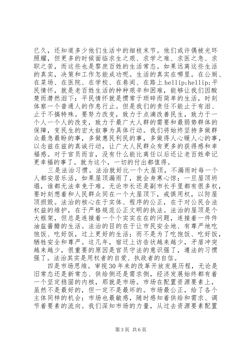 XX市长王天琦的精彩供职报告_第3页
