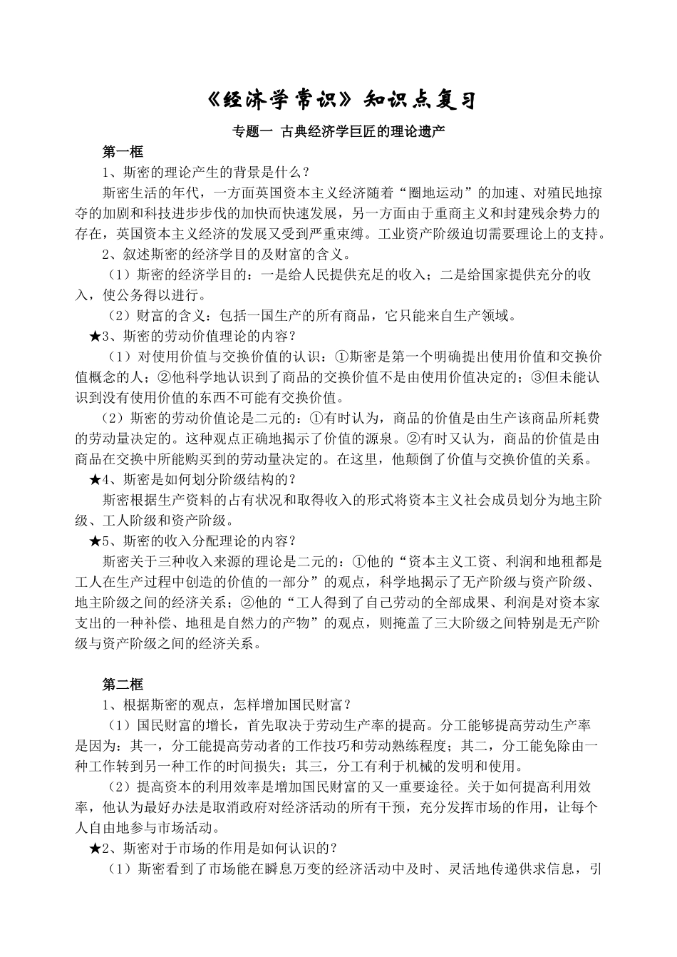 经济学常识知识点_第1页