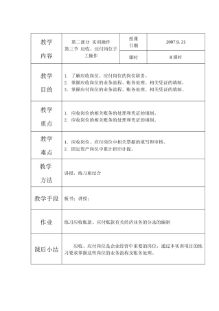 会计学习资料—应收应付