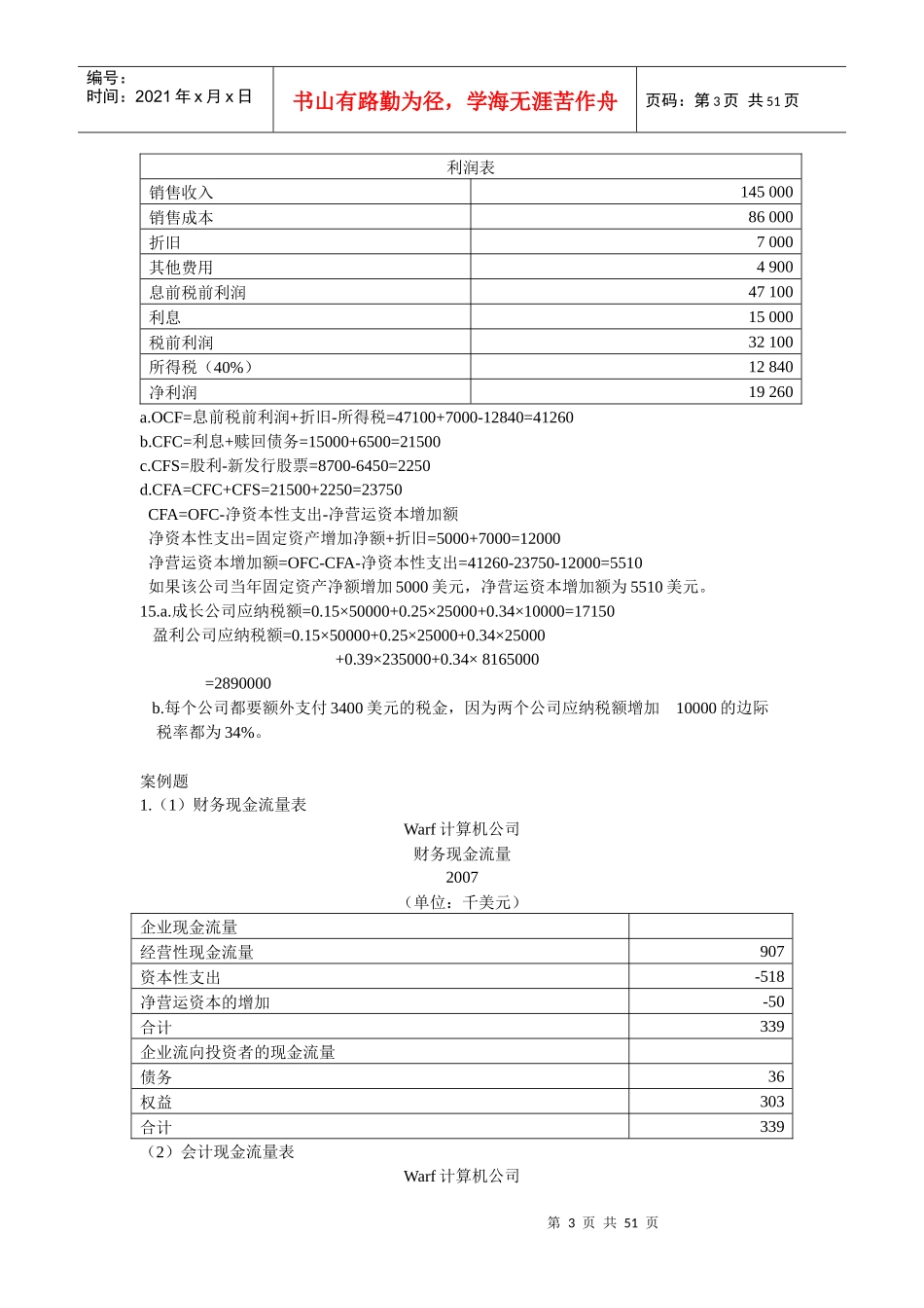 财务管理专业教材参考公司理财专用金融人士成功的_第3页