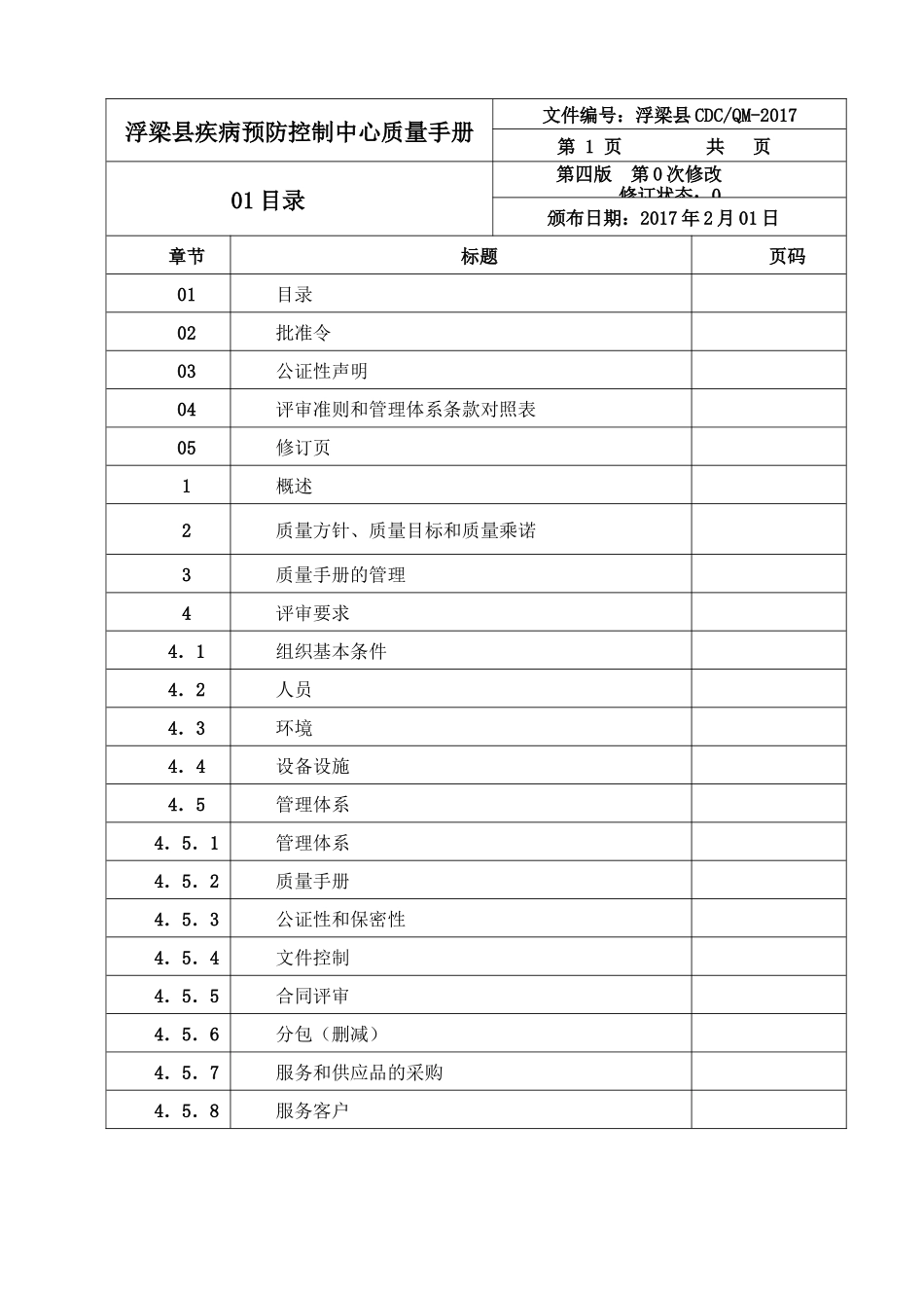 某县疾病预防控制中心质量手册_第3页