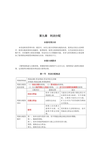利润分配与股利分配