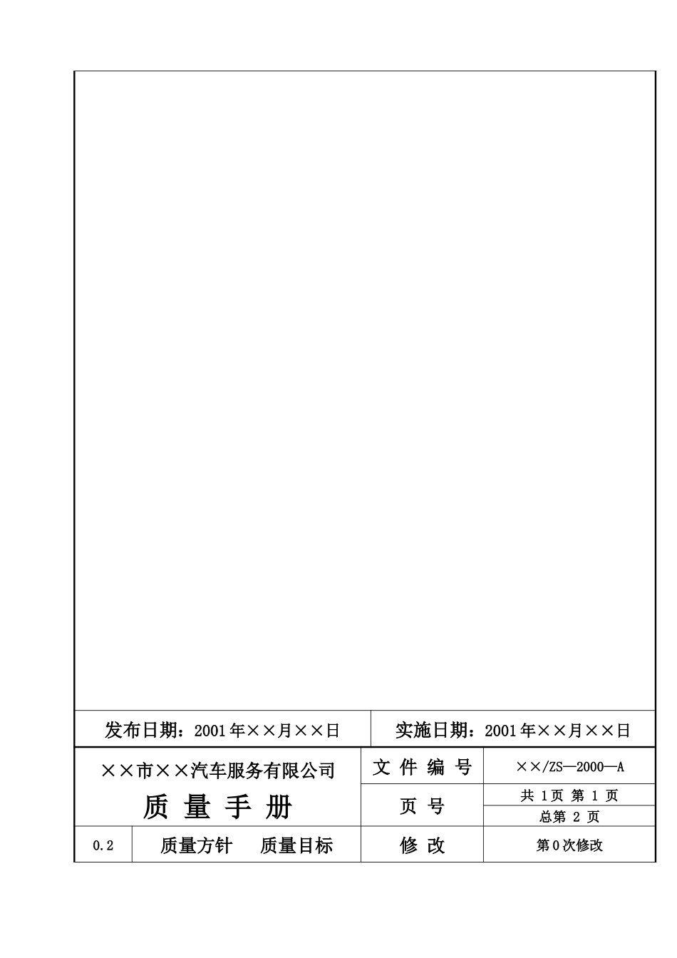 某汽车4S店质量手册程序文件_第2页