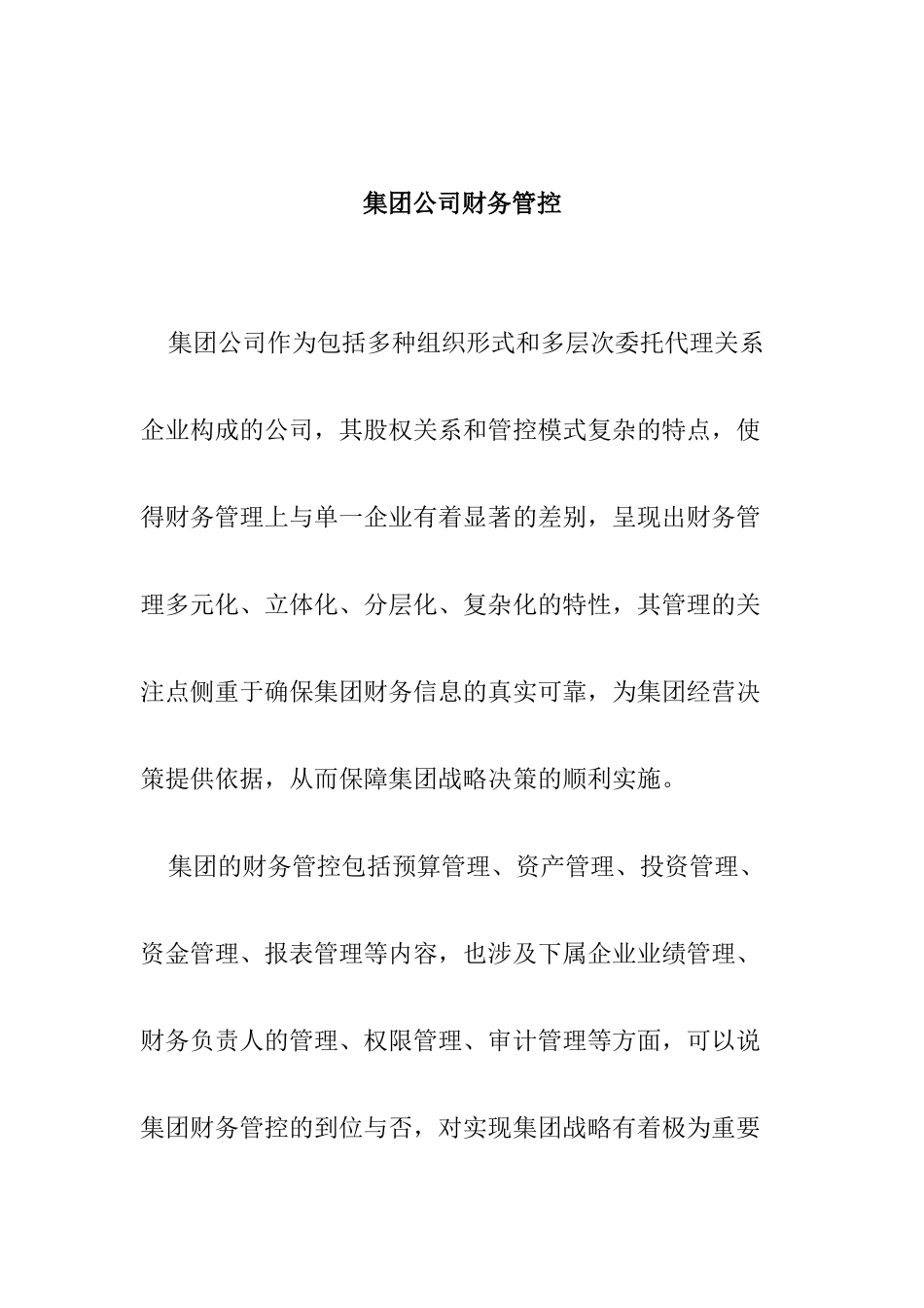 集团公司财务管控_第1页