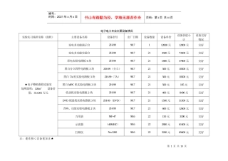 电子电工专业主要设备情况