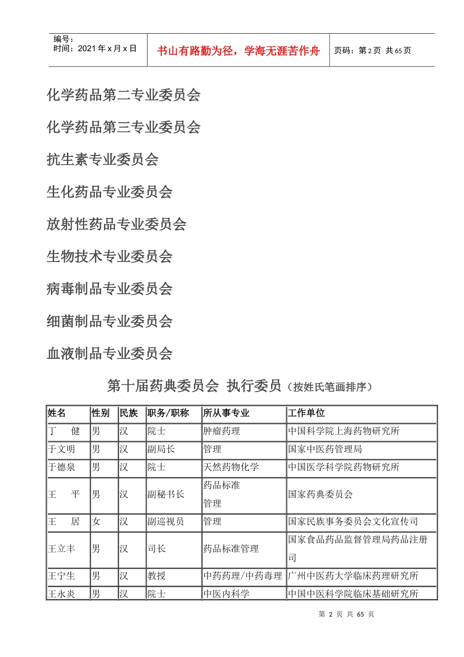 第十届药典委员会执行委员_第2页