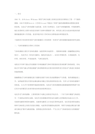 几种气体传感器的研究进展