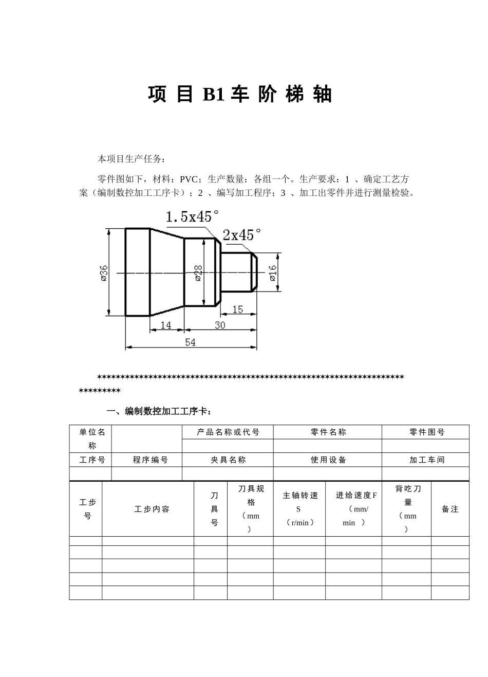 机电09级《数控加工工艺与编程》项目报告答案_第2页