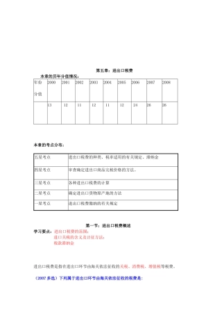 进出口税费简要概述