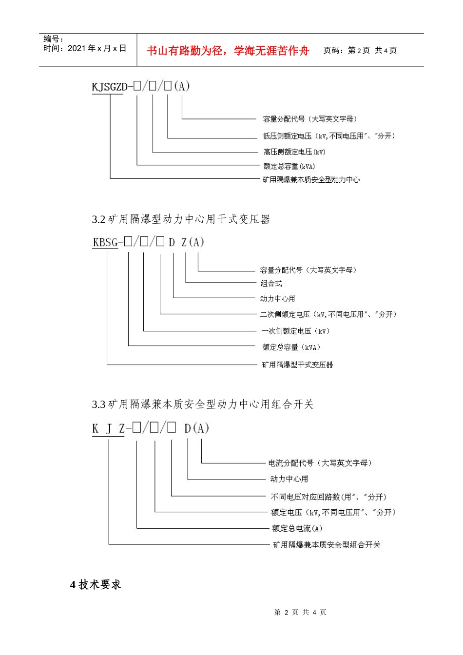 矿用隔爆兼本质安全型动力中心安全标志管理要求（试行）-安_第2页