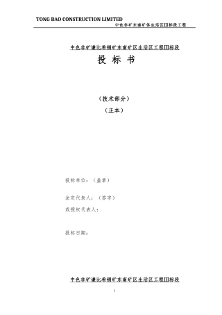 砖混结构住宅技术标范本