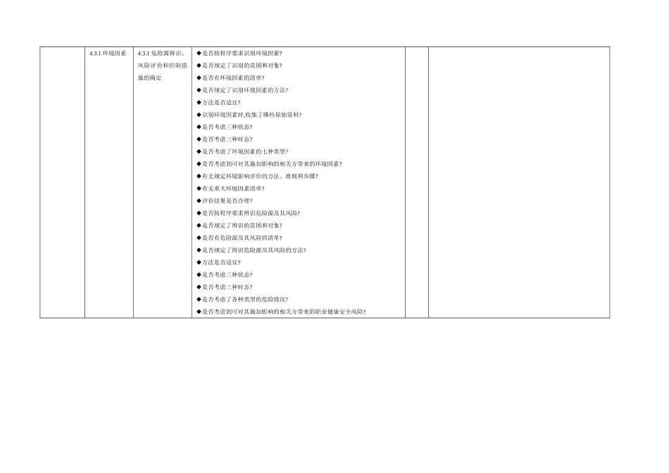企业管理部质量、环境、职业健康安全管理体系审核检查表_第3页