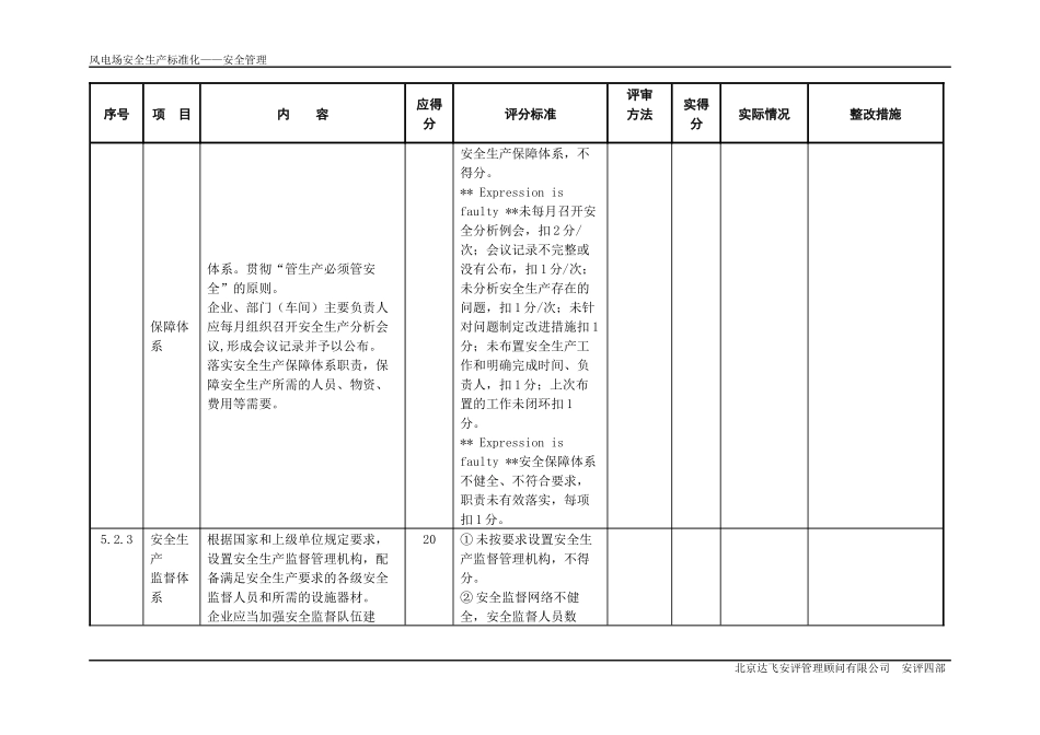 风力发电场电力安全标准化评分表(安全管理)_第3页