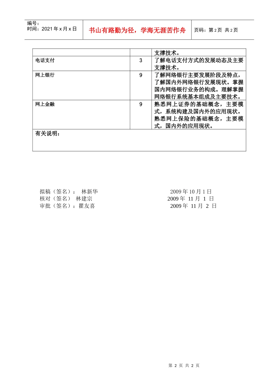 电子支付与网络金融课程教学大纲_第2页