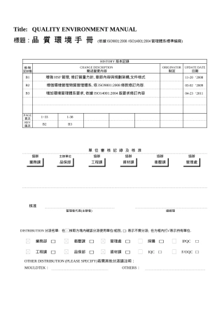 品质环境手册