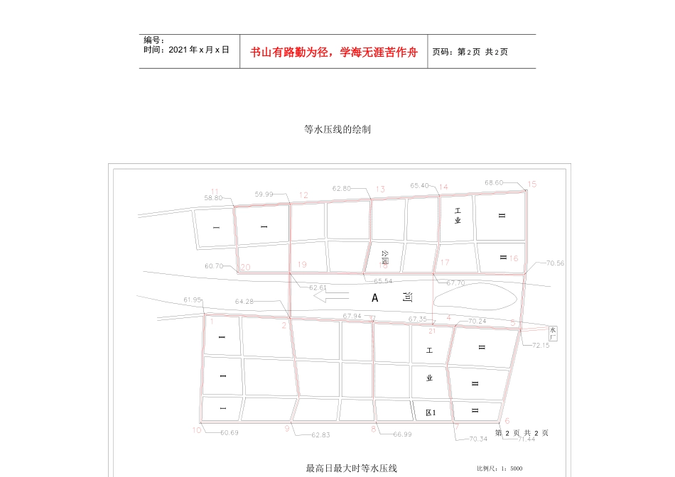 给水工程课程设计管网布置等水压线_第2页