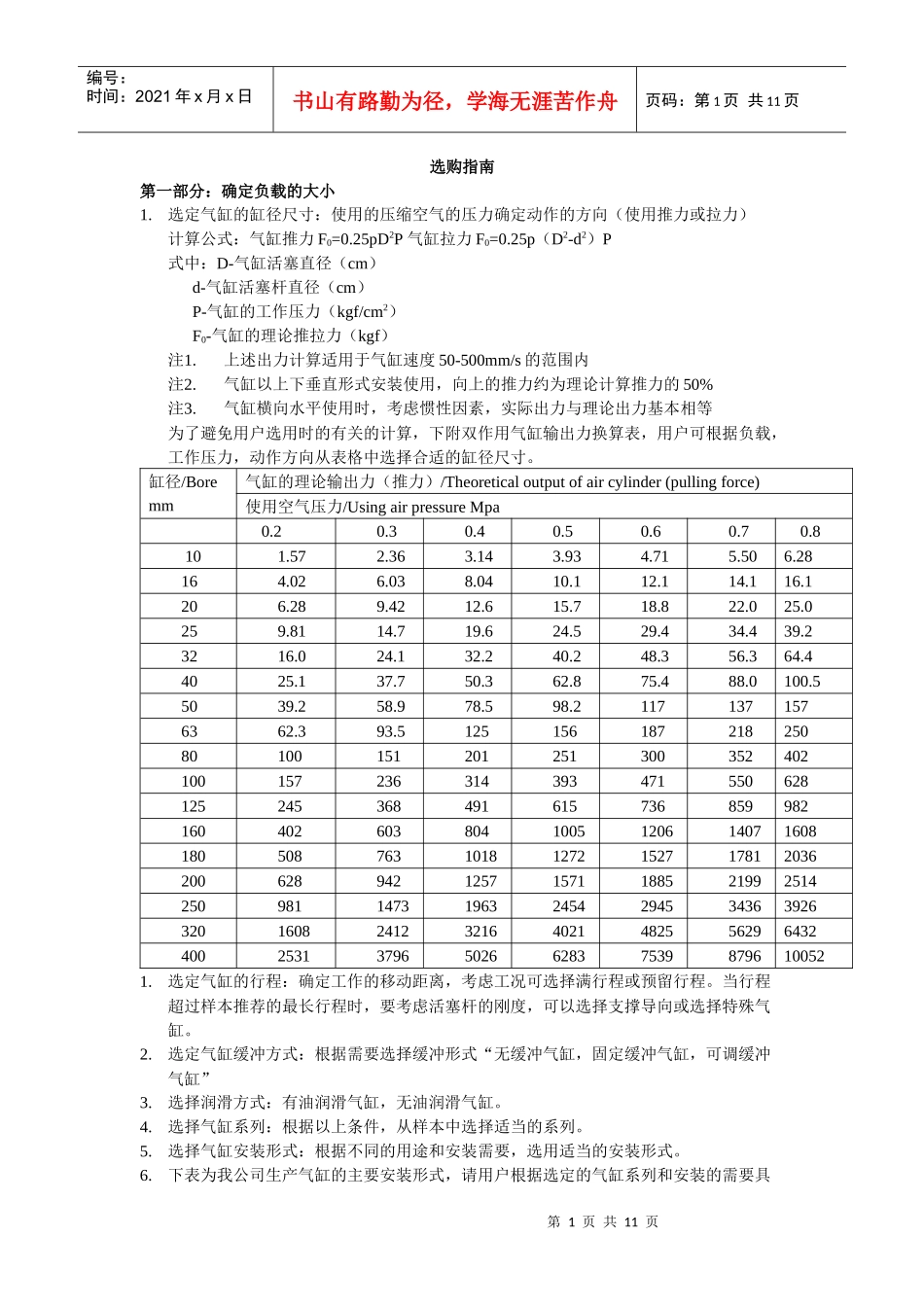 选购指南-气缸油缸气控系统液压系统包装机械大梁校正仪大梁_第1页