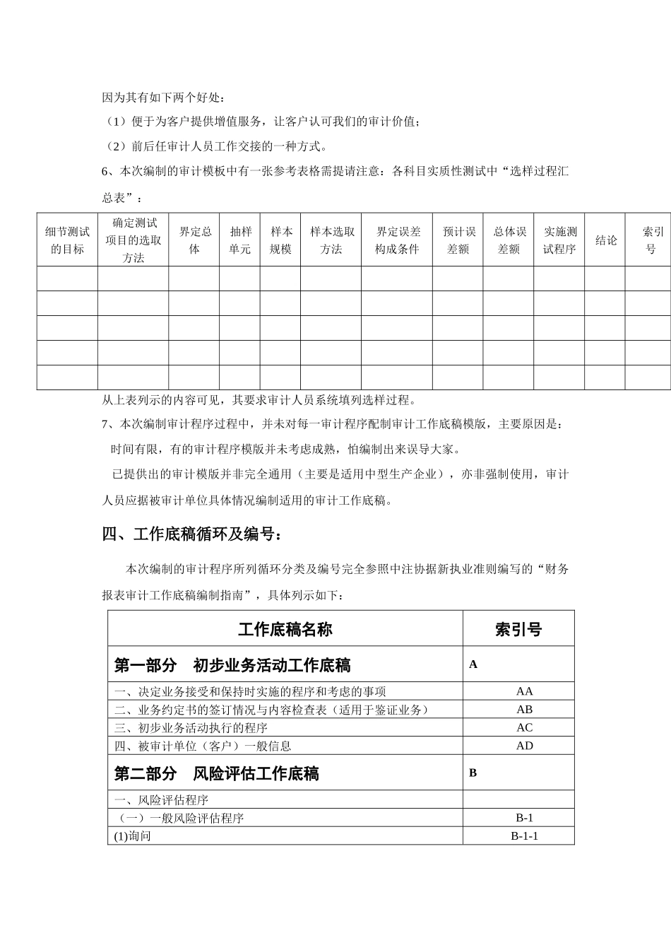 会计科目审计程序使用说明及底稿索引号列示_第2页