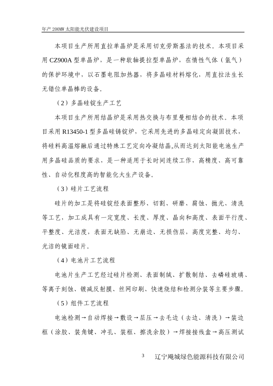 飚城绿色能源科技有限公司光伏项目可行性报告_第3页