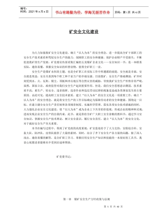 矿安全文化建设(1)