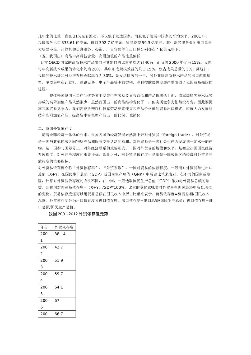 经济全球化下近年我国的贸易竞争力与国民福利的关系_第3页