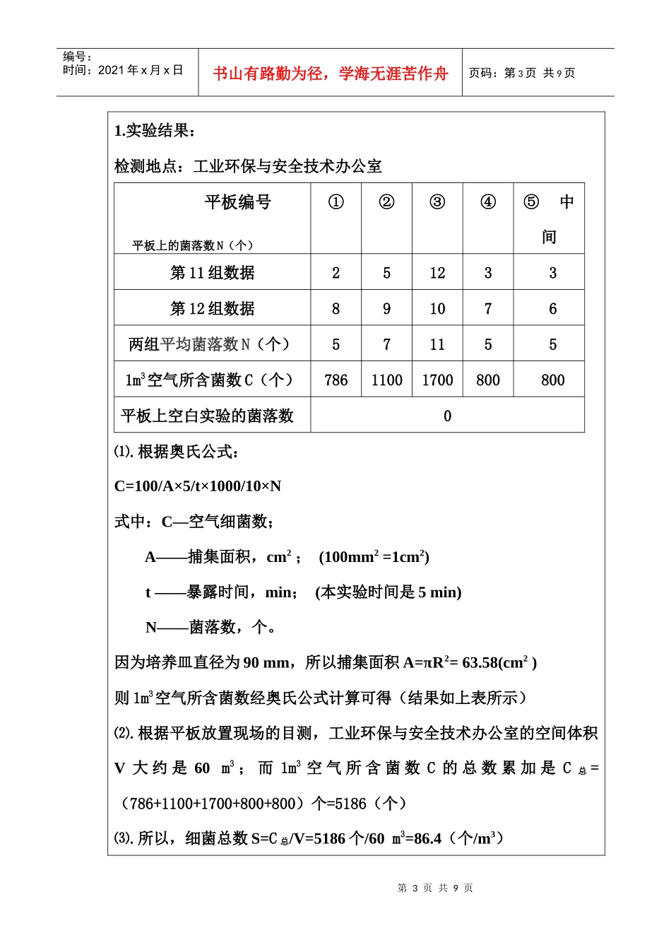 空气环境微生物检测报告_第3页