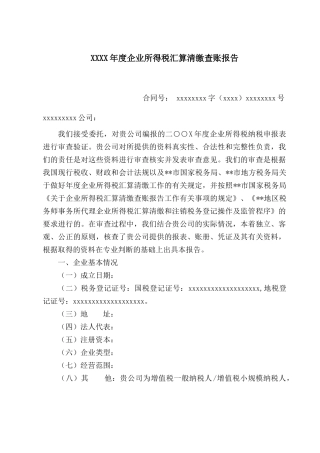 企业所得税汇算清缴查账报告( 48)