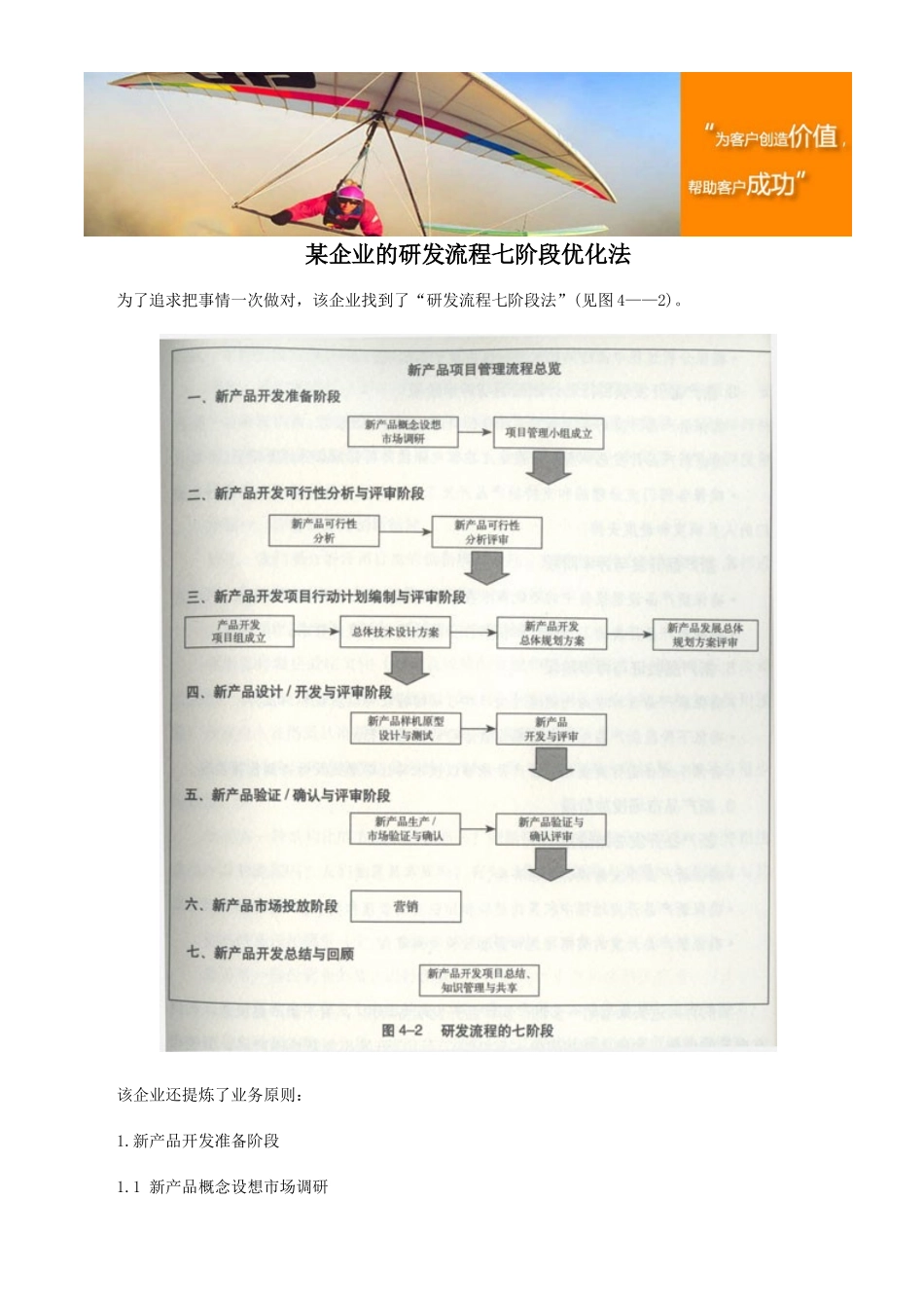 某企业的研发流程七阶段优化法_第1页