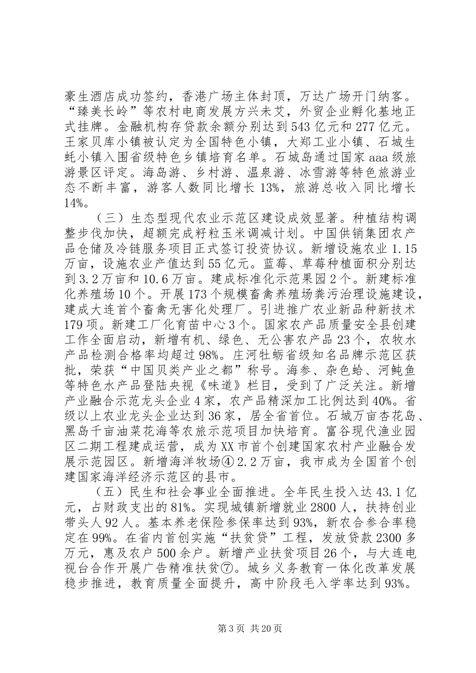 XX年XX县区政府工作报告 (41)_第3页