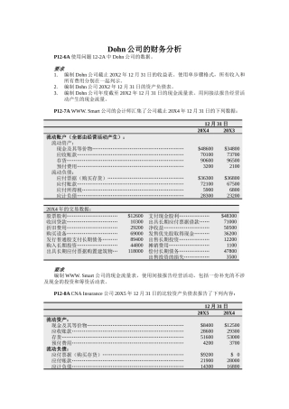某公司的财务分析
