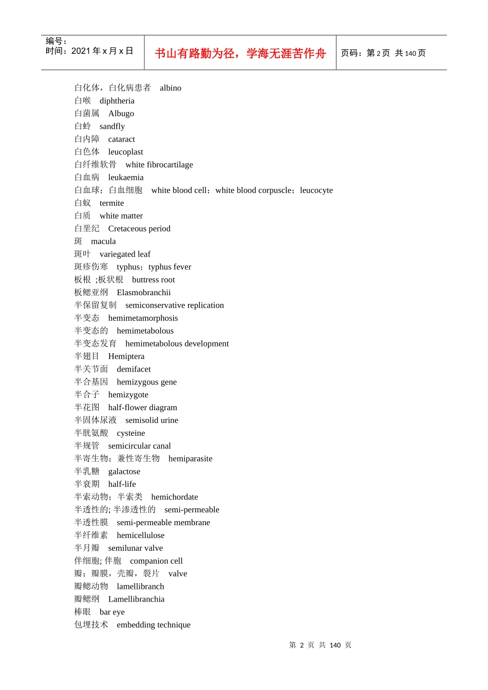 生物科学词汇_第2页