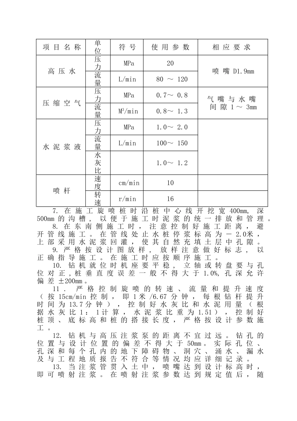 南京某大厦基坑支护工程高压旋桩施工方案-secret_第2页