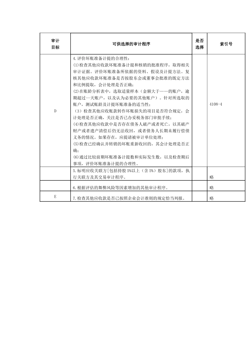 其他应收款实质性程序_第2页