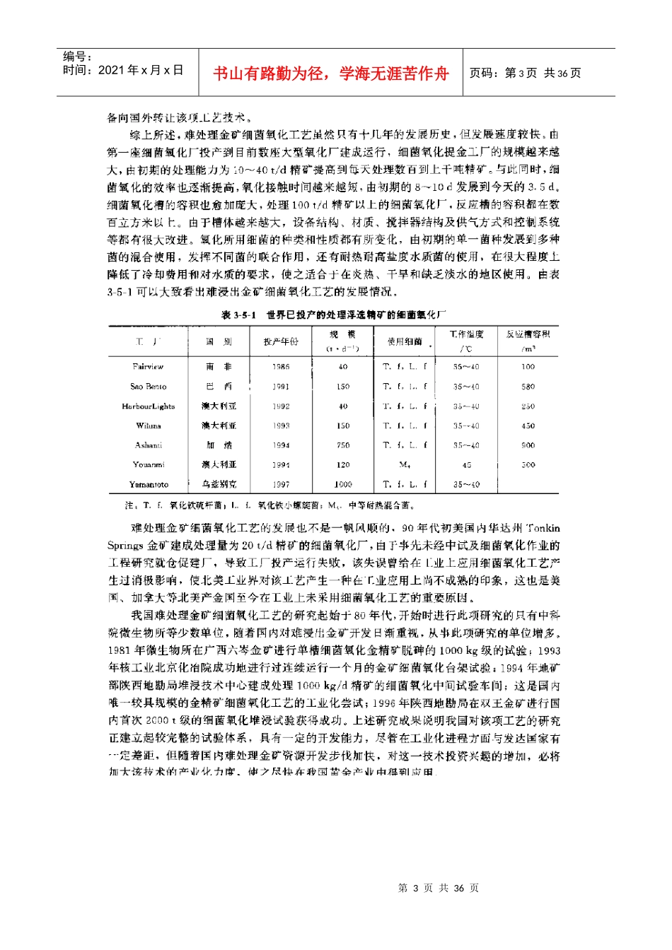 难处理金矿的细菌氧化浸出_第3页
