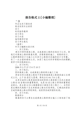 报告格式11[小编整理]