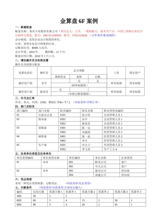 金算盘6F案例(重庆会计电算化)