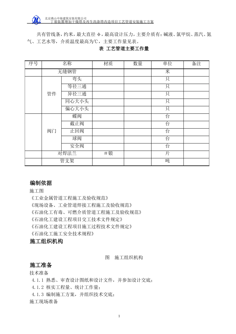 石油化工工艺管道安装施工方案(DOC20页)_第3页