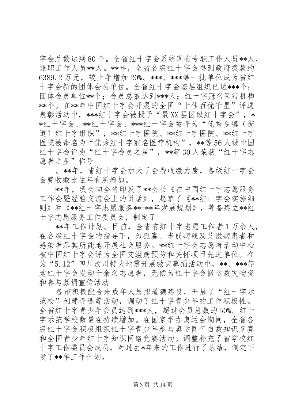 XX市红十字会八届三次理事会报告_第3页